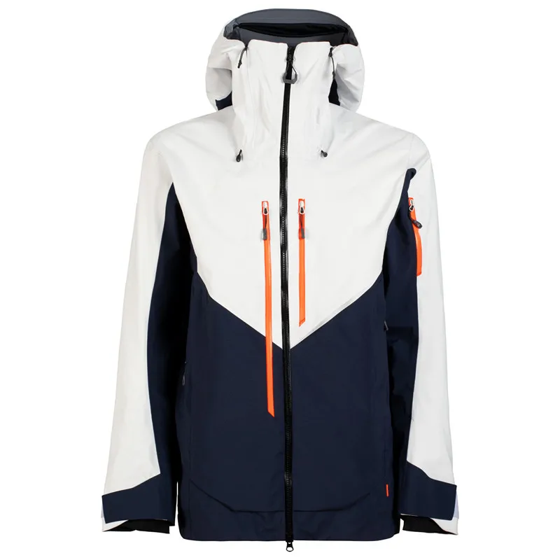 Custom High Quality Technical Hooded Ski Jacket Waterproof Hardshell Winter Ski Jacket Men