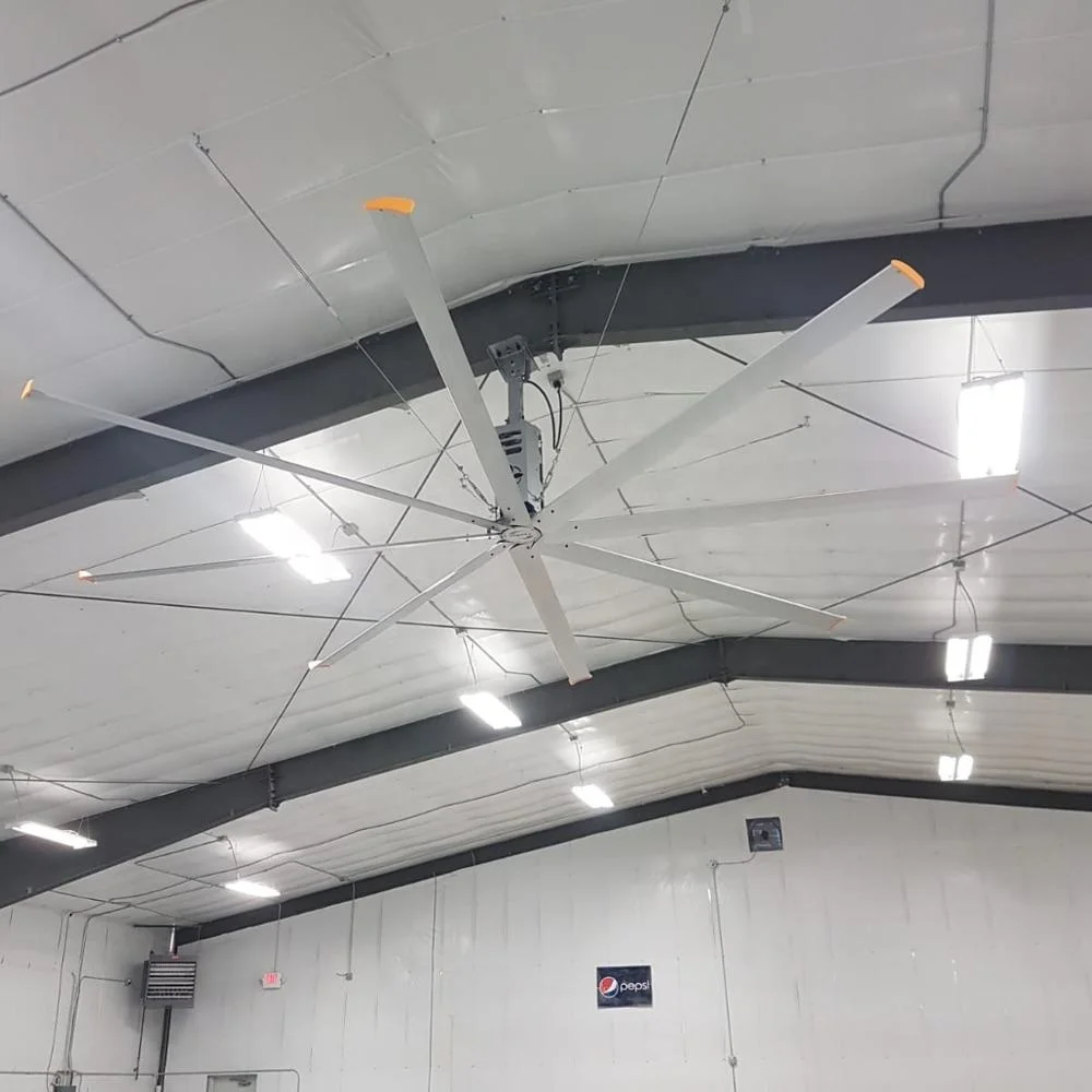 24ft 7300mm energy saving high speed low volume industrial AC ceiling fan with 4/5/6/8/10 blades