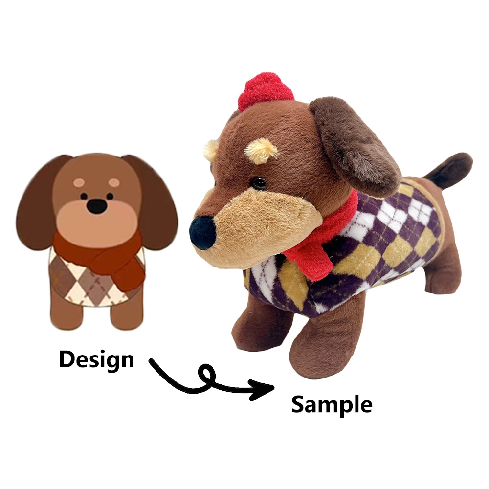 Dachshund Dog Plush Toys Cartoon Design Custom Stuffed Animal Dachshund Dog Plush Toy Manufacturer