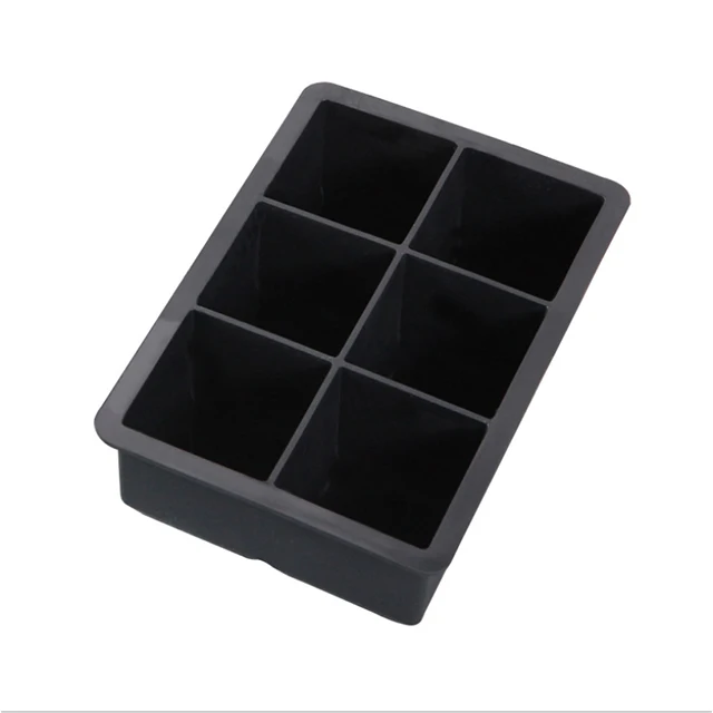 6 Spherical Cavities Wholesale Factory Price Food Grade Customized square Shape Ecofriendly Silicone Ice Mold