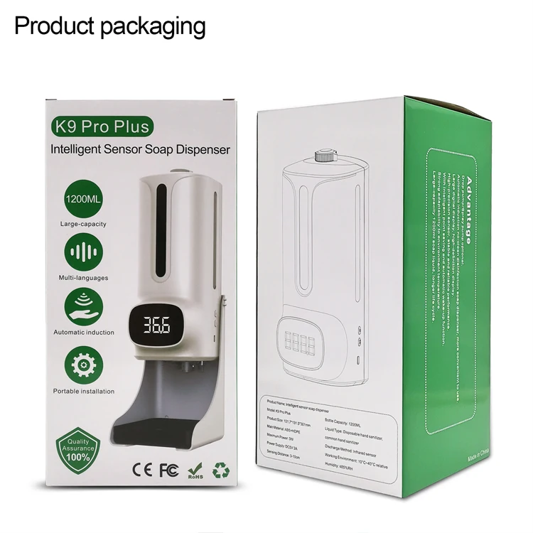 K9 Pro Plus Digital Screen Sanitizer Dispenser