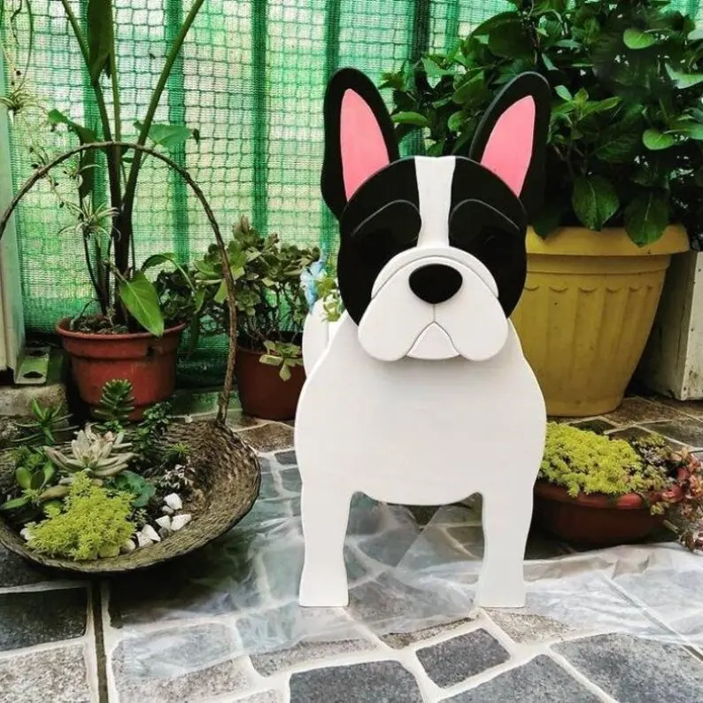 50 Styles Pvc Succulent Pet Dog Planter Shape Head Plant Indoor Animal Macetas Corgi Flower Pot