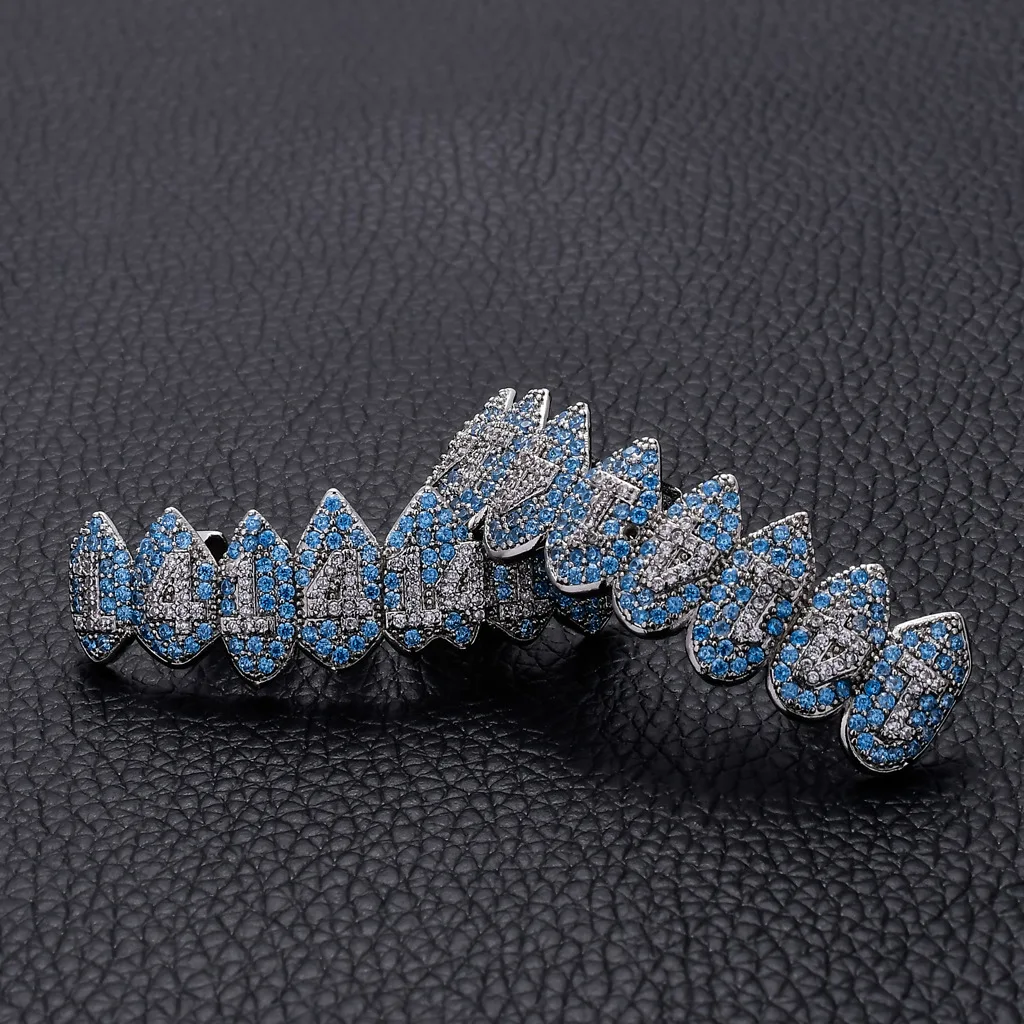 Новое поступление мужских бриллиантовых коронок Dr. Jewelry в стиле хип-хоп с 1414 полностью алмазными фианитами для зубов