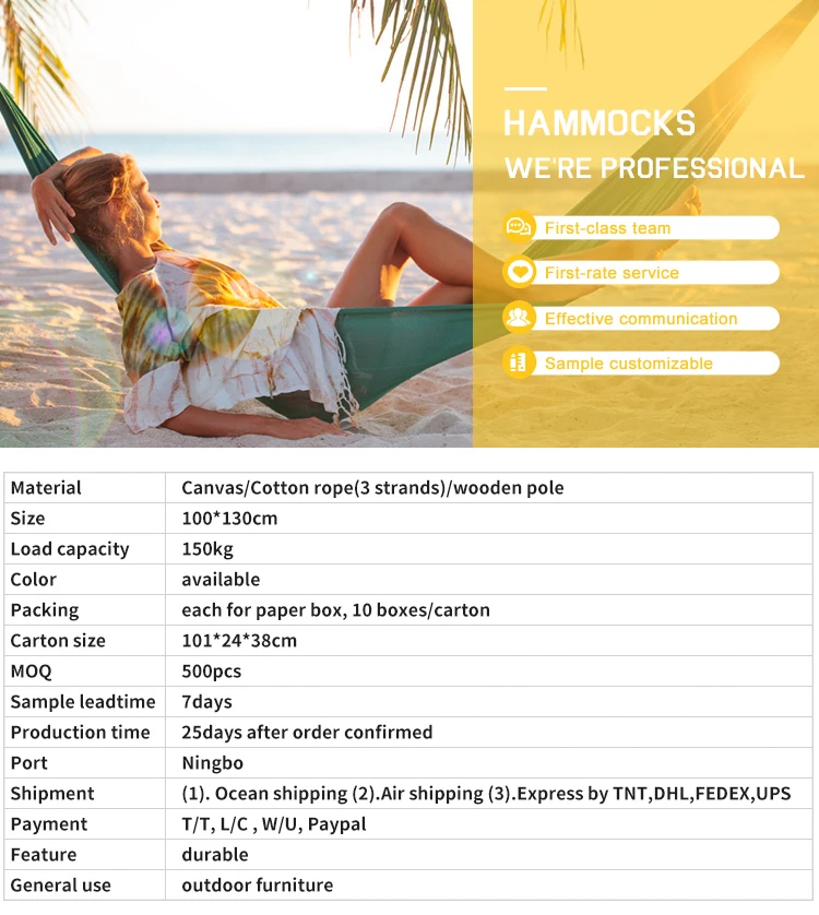 
High Quality Wholesale Camping Hammock with mosquito net 