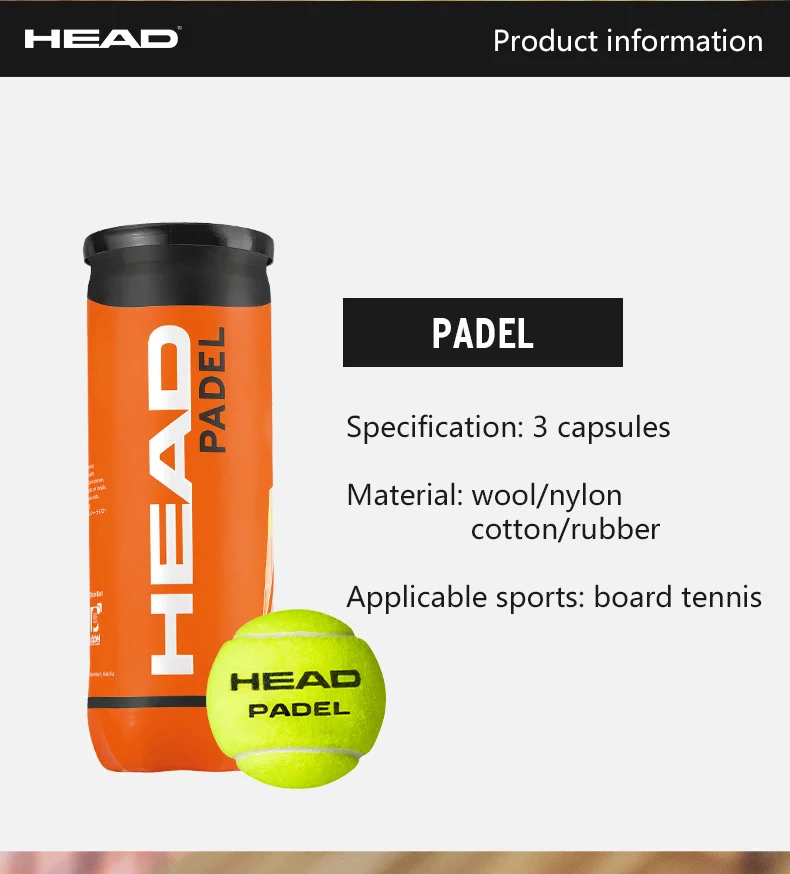 Wholesale high quality high bounce HEAD padel tennis balpadel ball