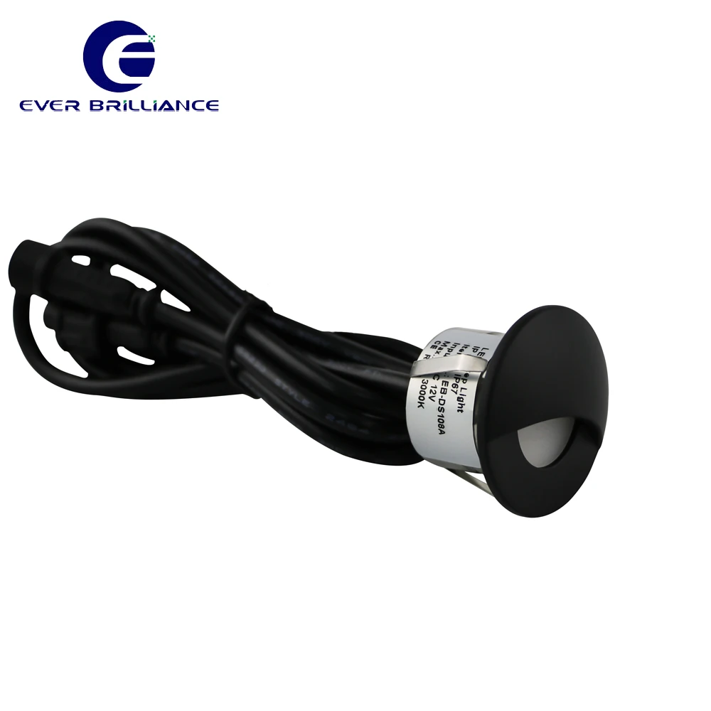 black furnish Stainless steel Low voltage stair aside IP67 led exterior outdoor light