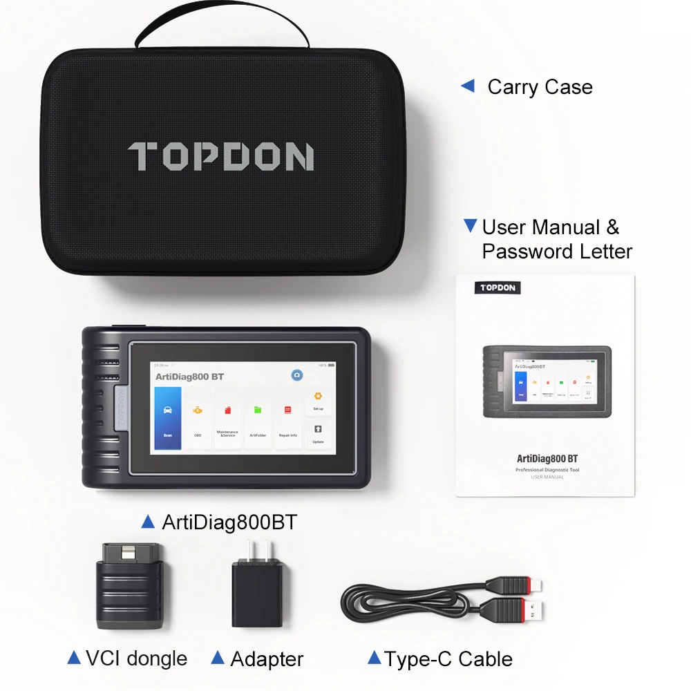  Бесплатное обновление программного обеспечения Topdon Artidiag 800BT obd2 сканер vs launch CRP909e 909x диагностический