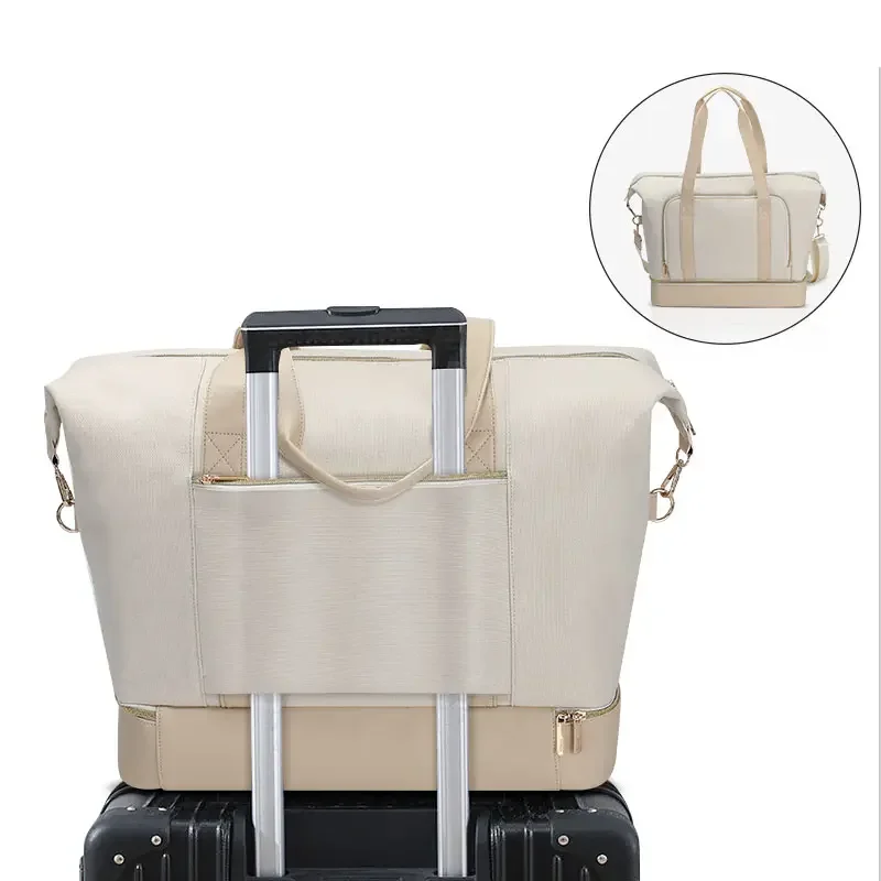 Factory OEM Luxury Designer Travel Weekend Duffel Bag Waterproof Custom Polyester Overnight Bag Large Capacity Tote Gym Bag 2023