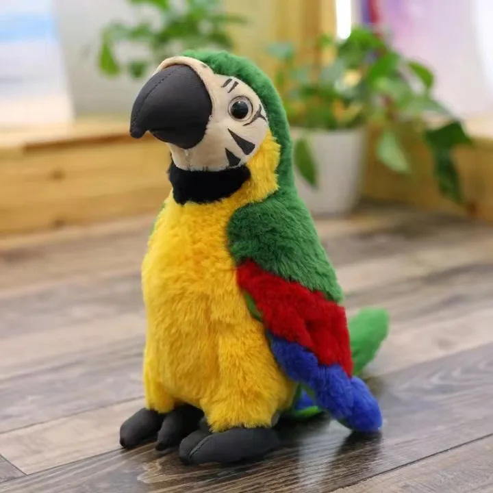 Toys New Design for the Real Parrot Electric bird parrot plush toys children student dolls ornaments cute cloth doll gift girls