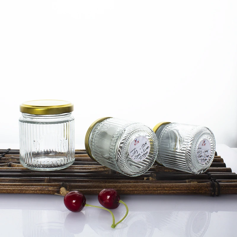 Wholesale 150 ml 240 ml 380 ml 500 ml New style food storage jars with lids glass jars