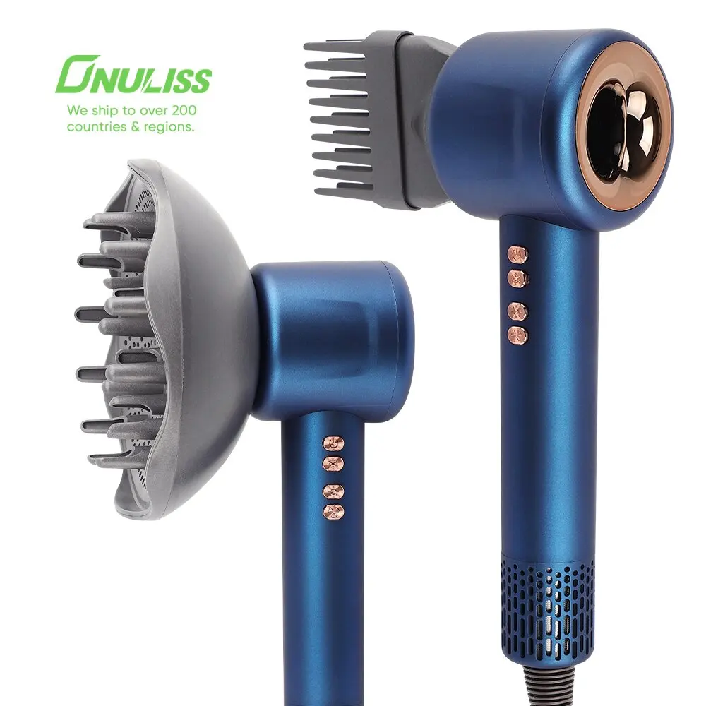 2025 New Model Hair Dryer Professional Hair Dryer Set Hot Air Brush One Touch Cold Air Ions Wall Mounted Hair Dryer
