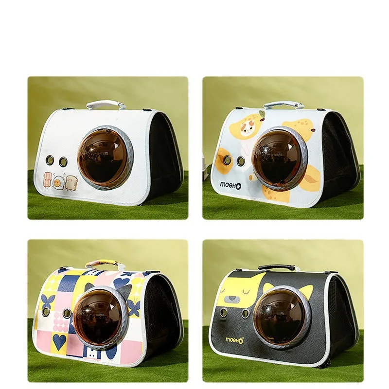 Eco-Friendly Leather Printed Logo Cat Rabbit Go Out Bag Dog CarrierPet Carry Luxury Brand Classic