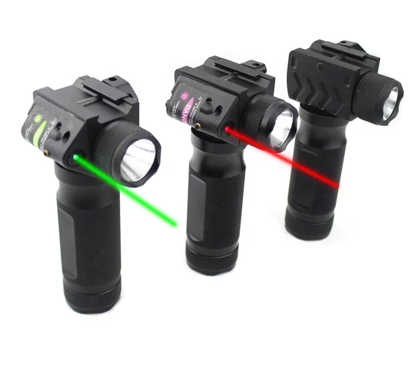 
Red Green Dot Laser Sight Tactical Hunting Foregrip Hard light LED Flashlight Red Green Laser Combo Sight Tactical Gun Torch 