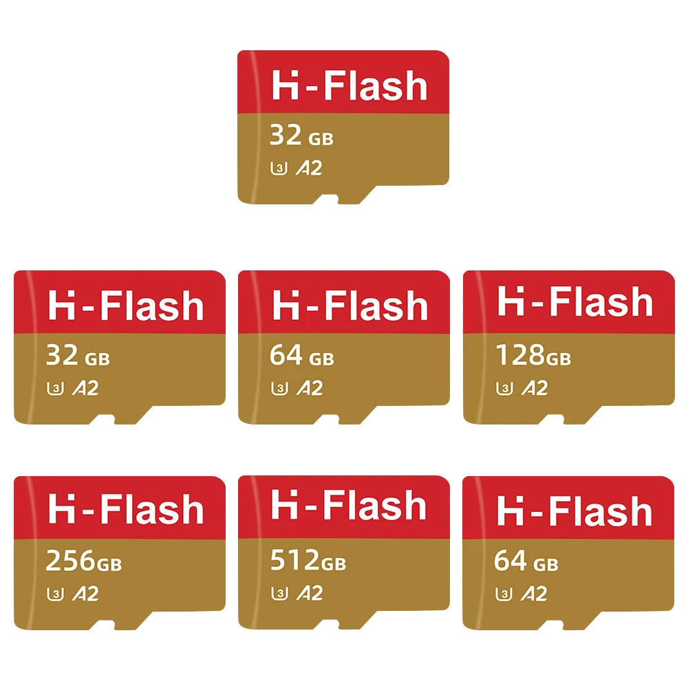H-Flash TF Card Memory Card with 1TB 512GB 256G 128G 32G 16G 8G for Camera and phone high speed memory card U1 U3 A2