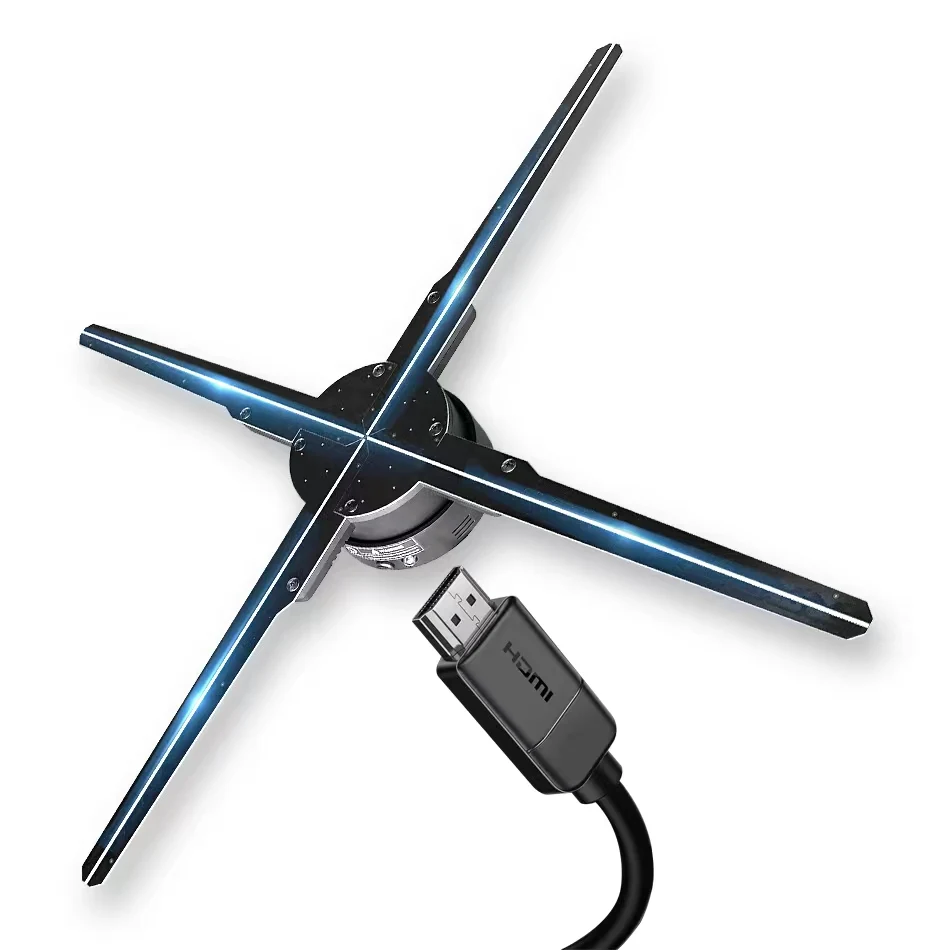 65cm HDMI Hologram 3D Projector with HDMI-Synchronization Live Computer Interactive Holographic Projector Fan