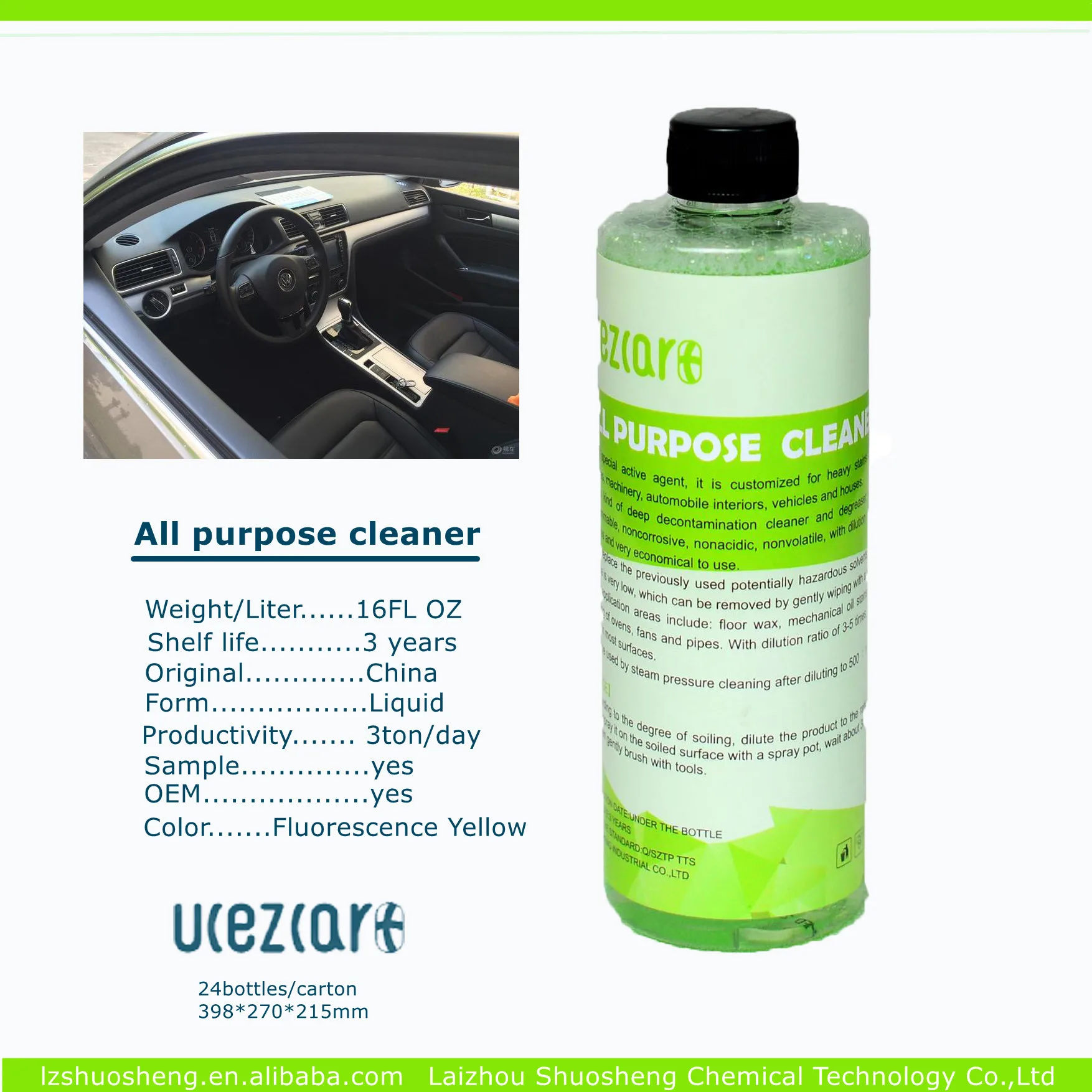 HOT SALE UCEZCAR+ 500ml car cleaning solutions interior exterior headlight cleaner  car wash cleaner nettoyant pour parebrise