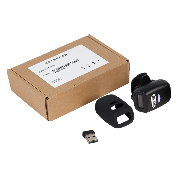 Edoo mini portable Wearable Finger Ring 1d 2d wireless barcode scanner