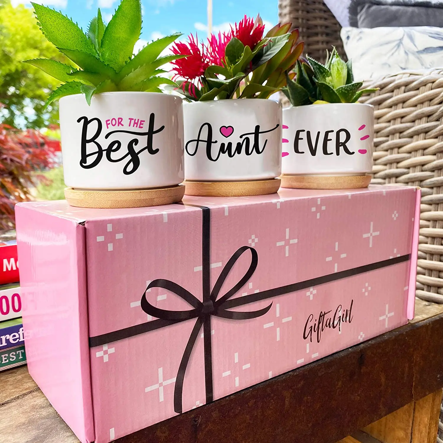 Custom Super Sweet Aunt Gift Our Pretty Best Aunt Ever Succulent Pots For Birthday or Christmas