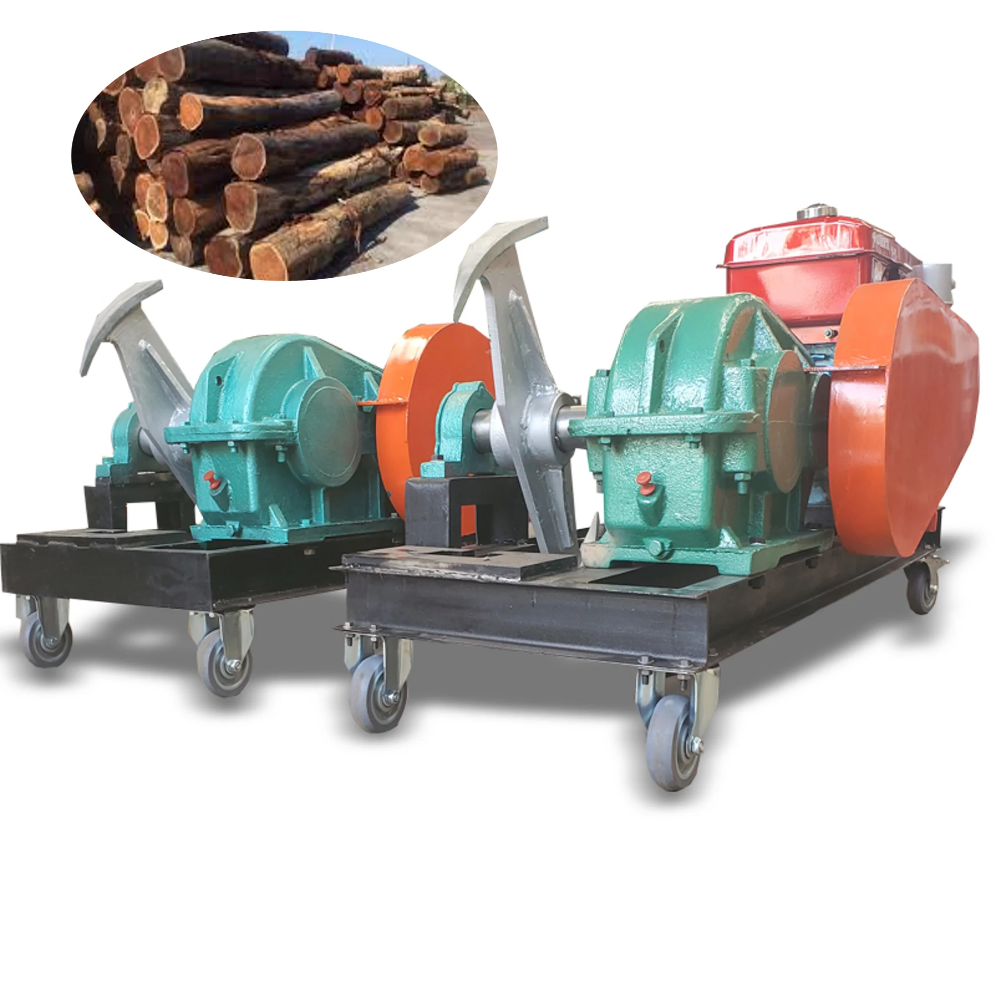 Factory sold high speed kinetic log spliter parts with reducer fire wood chipper
