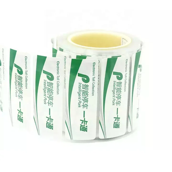 Hot Selling RFID Label Anti-fake Tamper Proof RFID Windshield Sticker UHF Vehicle Label Tag