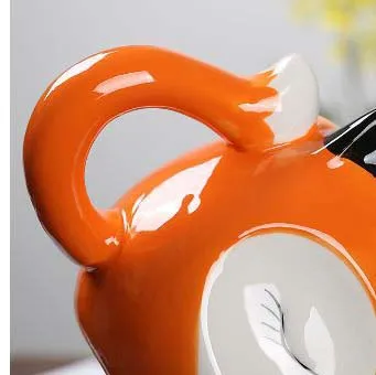 Drinkware 3D Cartoon Custom Cute Fox Cup Creative Animal Shape Coffee Mugs Supplier High Quality Ceramic Mug