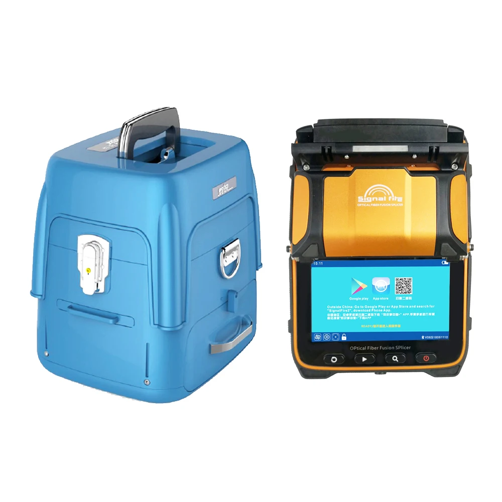 AI-9 Fusion splicer Machine SM & MM VFL OPM 5S Splicing Machine 6 motors fiber welder machine