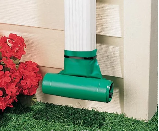 
2020 Amazon top selling automatic rolling PVC downspout extension kit 12 feet green 
