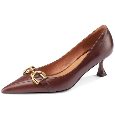 Vintage pointy high heels for women show lean temperament single shoe 2021 new season thin heels for professional women