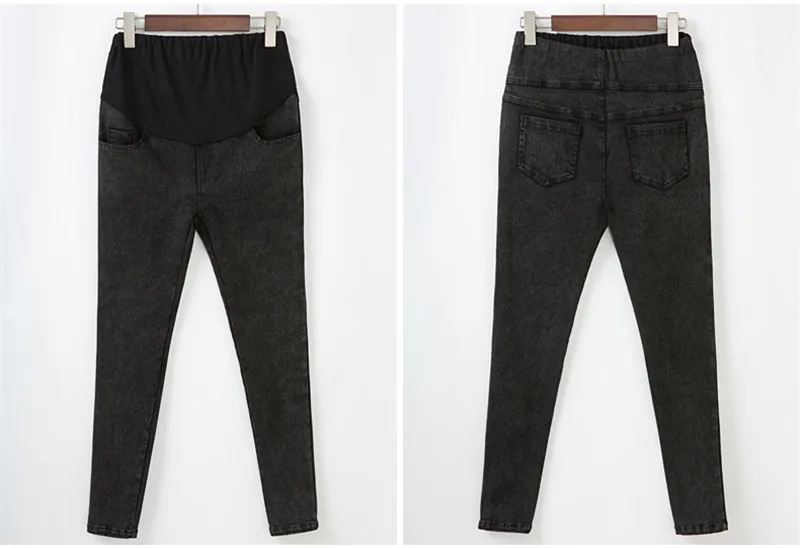 
Factory direct sale Korean slimming pregnant women stomach lift pants cotton large size pregnant women pencil maternity jeans 