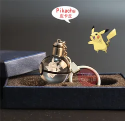 Оптовая продажа, 30 мм, элегантный хрустальный брелок в виде Пикачу k9, со светодиодной подсветкой, подарок для детей