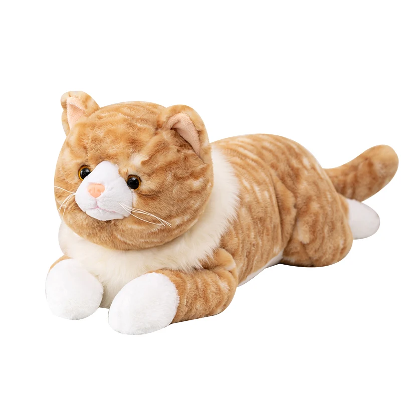 OEM Realistic Long Cat Kitten Stuffed Animal Kawaii Plush Pillow Cat/Dog/Polar Bear Stuffed Lovely Pussy Plush Toys for Sale