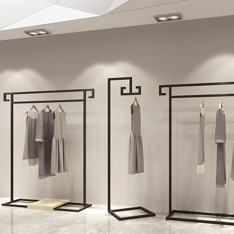 Factory Price Clothing Stainless Steel Wall Display Racks Gold Clothes Rack For Clothes Shop