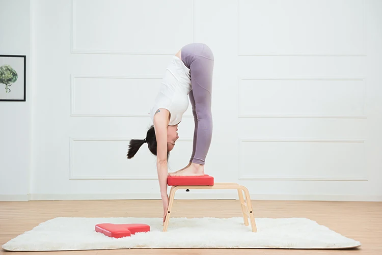 Exercise Yoga Headstand Bench Made of Birch Wood