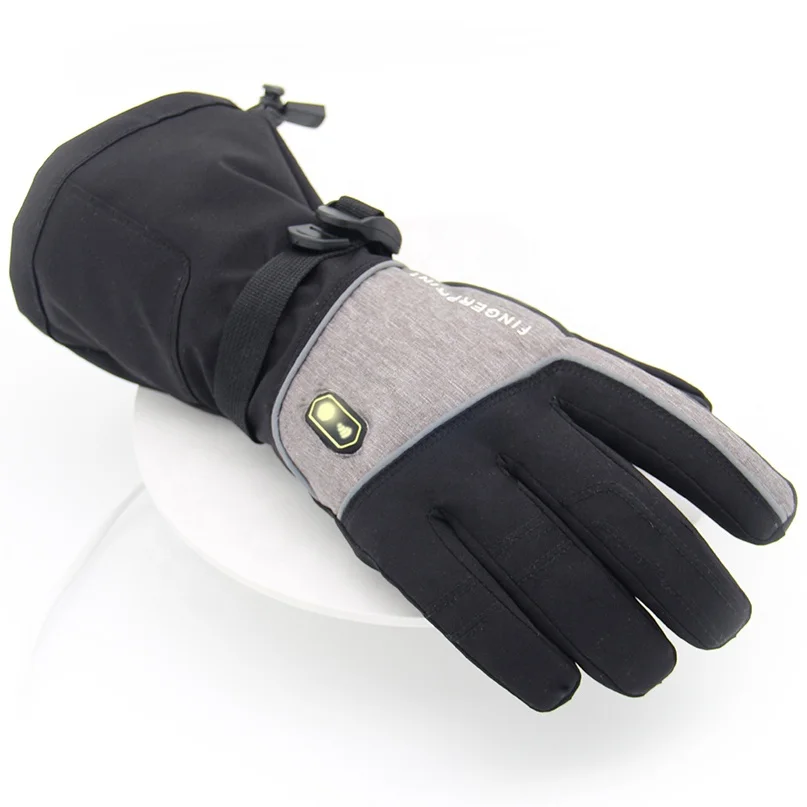Перчатки на весь палец с электрическим подогревом и регулировкой температуры, литиевые перчатки для катания на лыжах