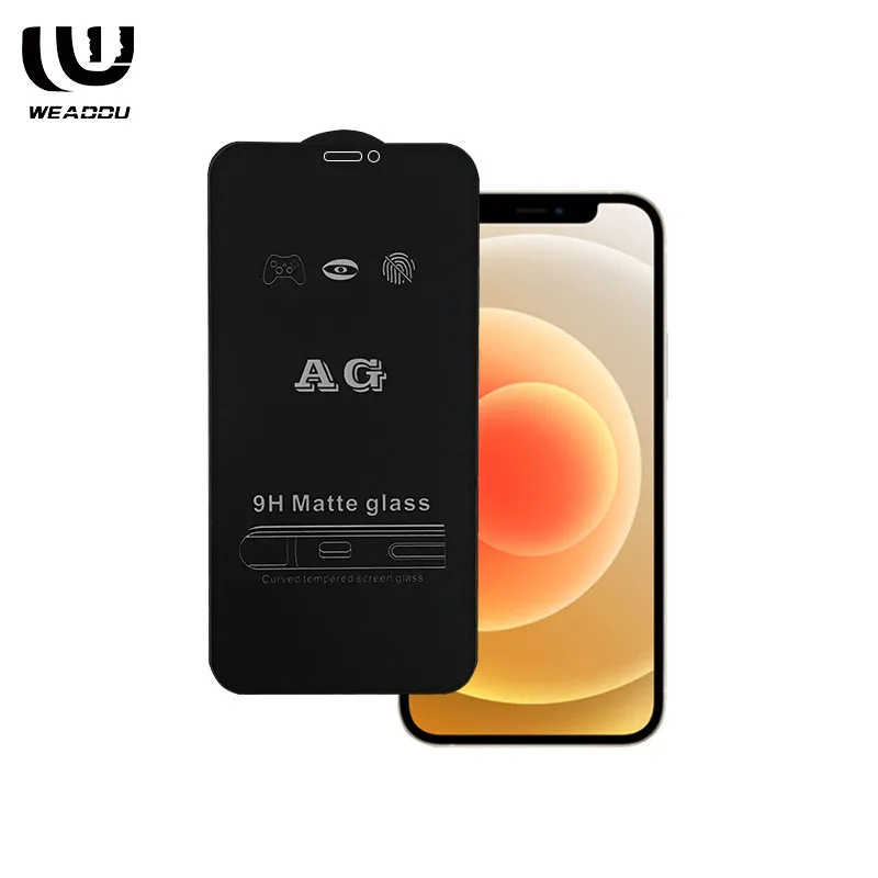 Wholesale Ag 9H Matte Glass Screen Protector For iPhone 13 12 Pro Max Matte Tempered Glass Screen Protector For Samsung