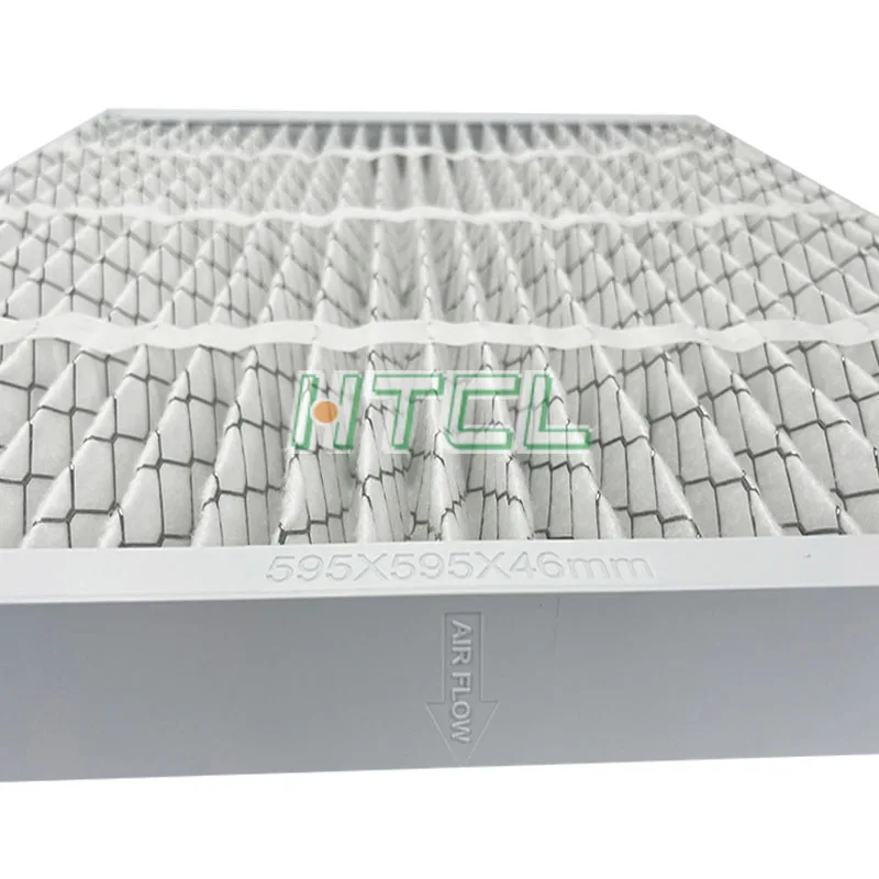 Factory Customized Hvac Furnace Air Conditioner Filter Prefilter ABS Plastic Frame Pleated Panel Ac Furnace Air Filter