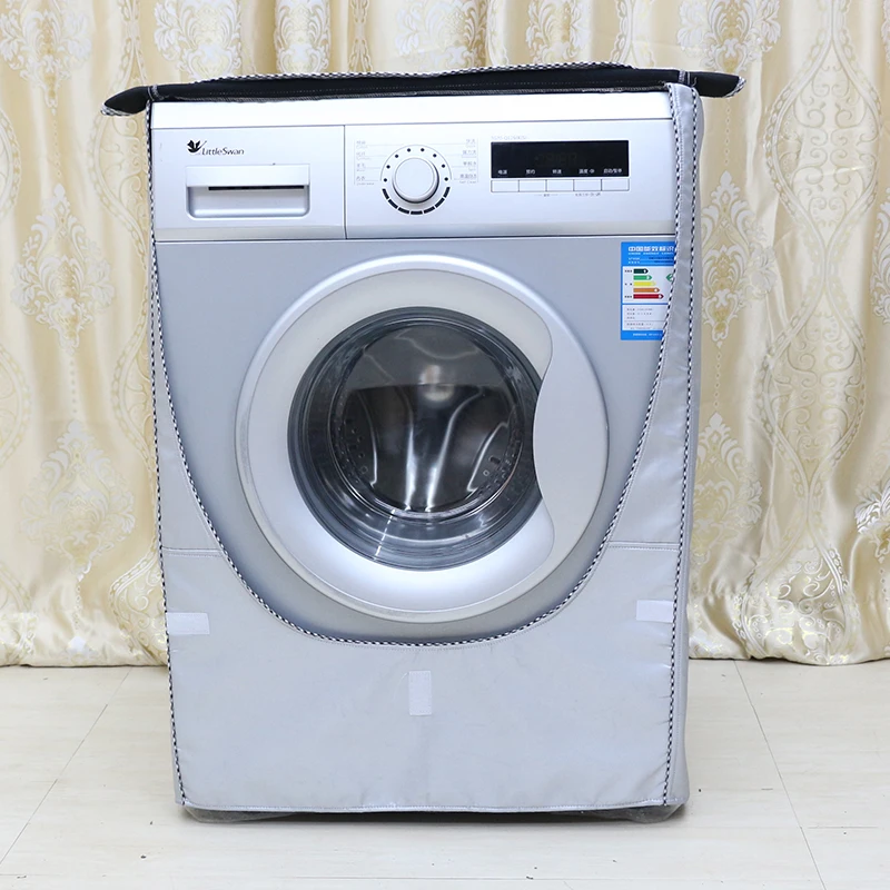 Waterproof Washing Machine Cover Home Polyester Roller Laundry Silver Coating Dustproof Case Cover Household Protective Cover