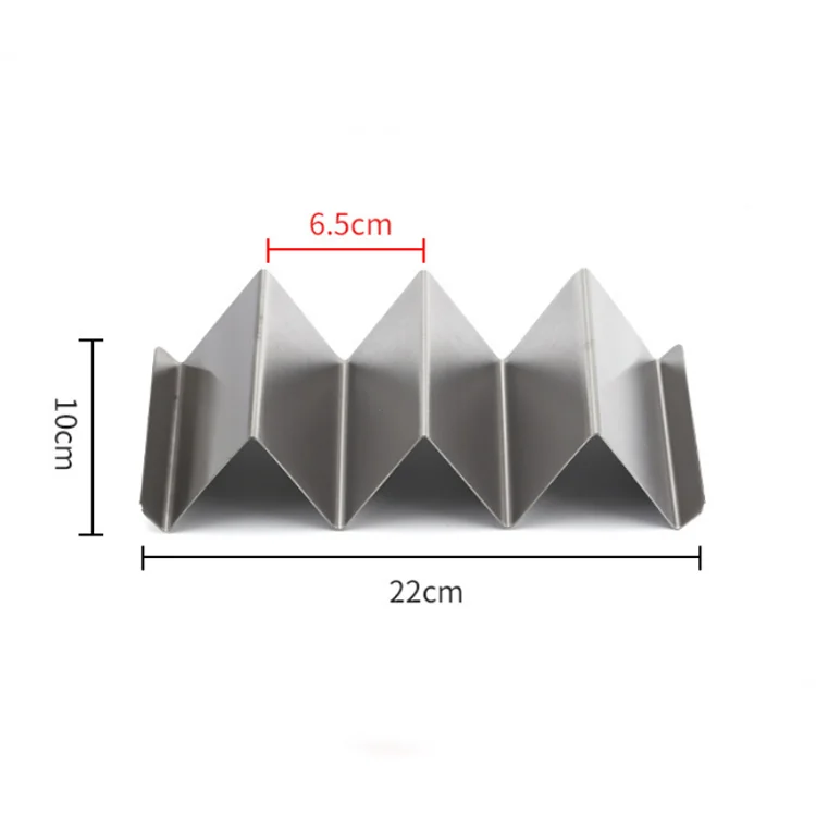 Snack food mexican pancake rack single stainless steel taco rack