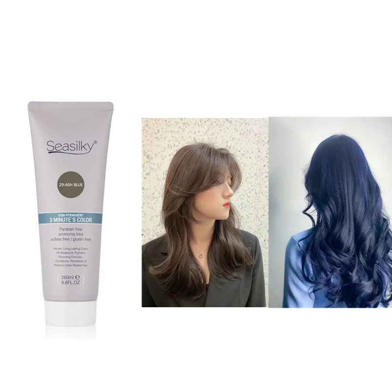 Premium Quality Ammonia-Free Semi-Permanent Hair Color Cream 3 minutes rapid dyeing 260ML