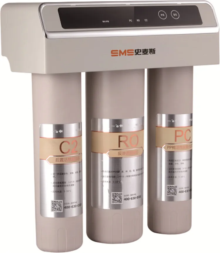 Wall Mounted C2+Ro+Pc Filtration Reverse Osmosis Ro Drinking Water Home Purification 7 Stages Ro System Alkaline Water Purifier