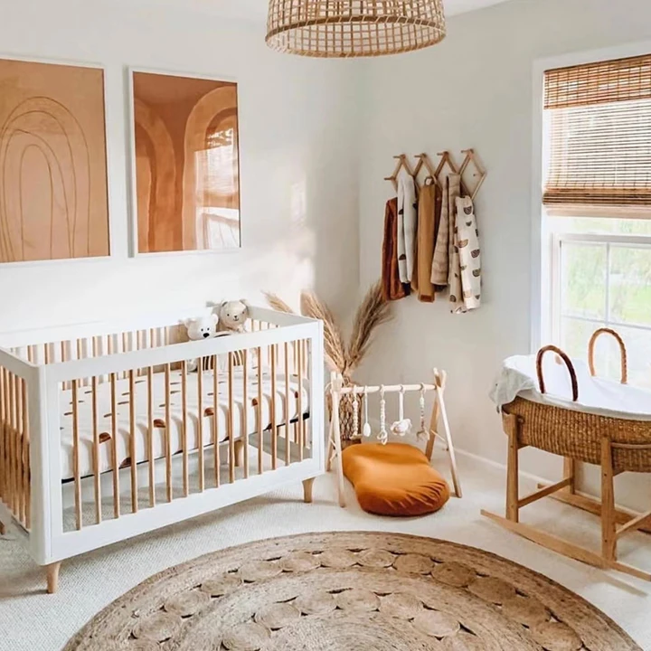 Custom Digital Print GOTS Organic Cotton Baby Bamboo Muslin Fitted Crib Sheet Set Newborn Bed Bassinet Cot Sheets Baby No review