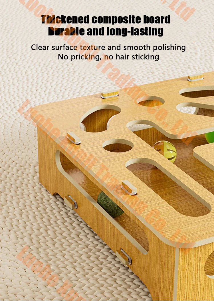 Exclusive Wooden Maze Game for Cats: Intelligent Interactive Toy, Enjoy the Fun of Solving Puzzles