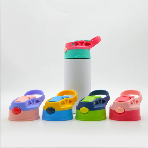 Wholesale US warehouse Free shipping Sippy Cup mug stainless steel sublimation blank kids tumbler with lid and straw
