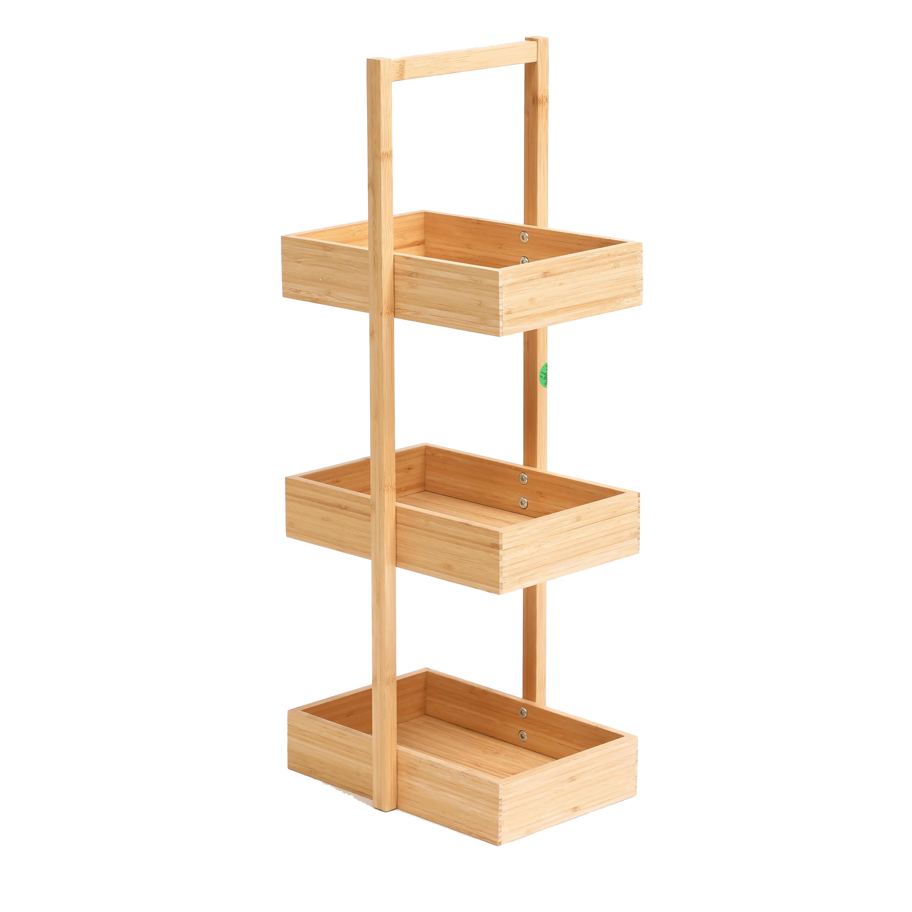 Kitchen Accessory Storage Rack Bamboo Home Caddy Bathroom Organizer