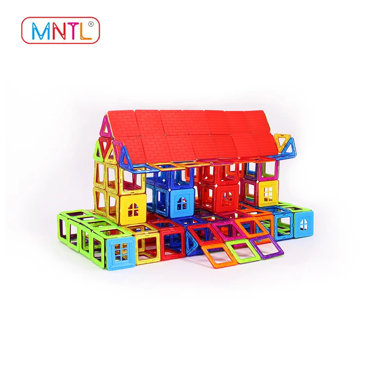Конкурентоспособная цена хорошее качество 120 шт. пластик Магнитная образования строительные блоки игрушки набор CE, EN71, ASTM