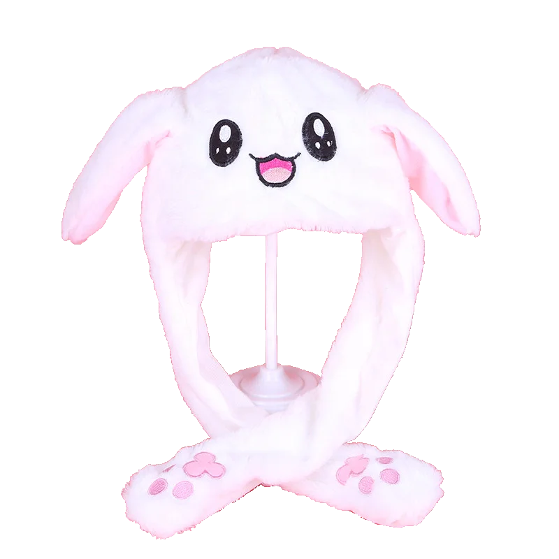Amazon selling Ear beating Interesting Christmas gifts wholesale cute rabbit ear hat jumping activity hat