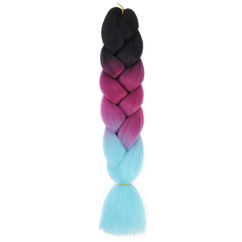 Wholesale braiding hair 24 inch new hot sale dazzle colors  jumbo braiding hair extensions pre stretch for beauty