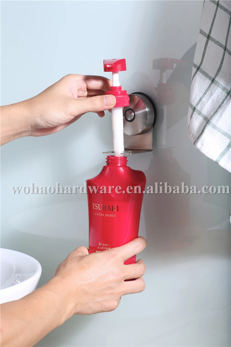 
China manufacturer stainless steel 304 wall mounted suction liquid bottle holder 