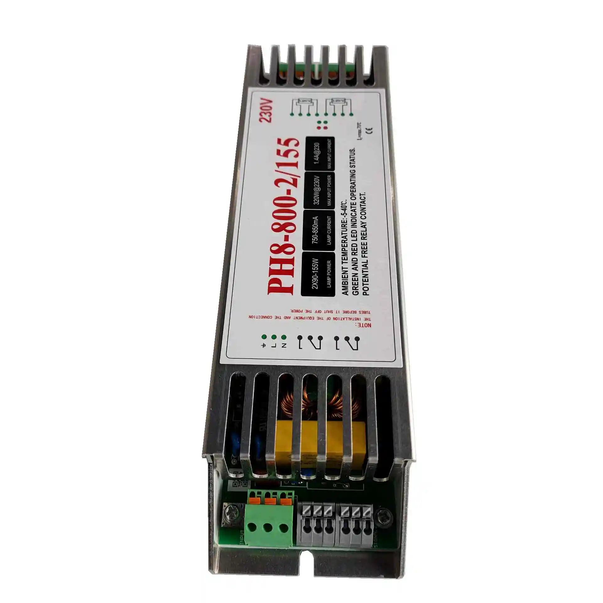 320w large power electric ballasts for two pcs 90w-155w uvc lamps steady out put ballast