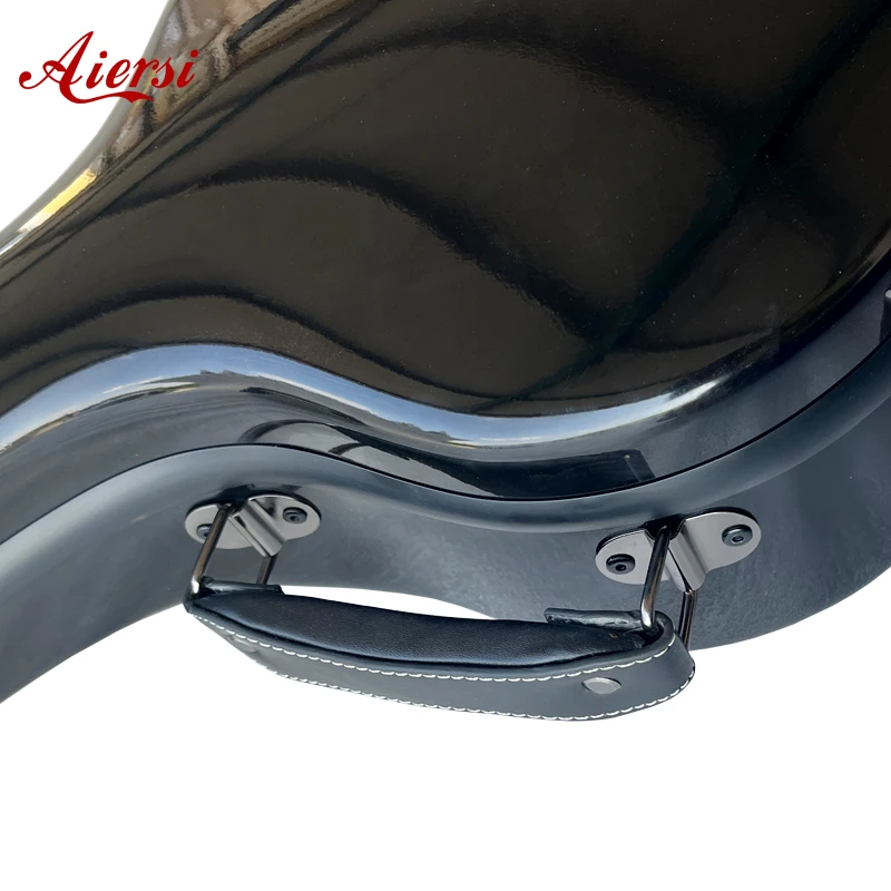 China Aiersi High quality black Fiberglass Guitar Case for Classical and Acoustic guitar